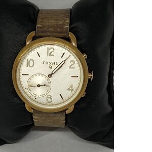 Fossil FTW1129 Women's Light Brown Leather Analog Dial Hybrid Smartwatch XX643